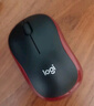 罗技（Logitech）M185鼠标 无线鼠标 办公鼠标 对称鼠标 黑色红边 带无线2.4G接收器 实拍图