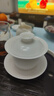 京东京造茶杯茶具 羊脂玉陶瓷功夫茶具三才盖碗马蹄杯主人杯礼盒150ml 实拍图