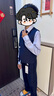罗蒙儿童礼服男童西装套装英伦风男宝生日宴西服花童演出服 藏青色160 实拍图