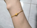 六福珠宝 足金玲珑转运珠双层黄金手链女款手饰 计价 HEGTBB0001 约3.44克 实拍图