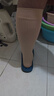 修正静脉曲张弹力袜子夏季薄款辅助医用治疗型男女士二级贴身压力袜减压裤小腿袜防血栓水肿疼痛可搭冷敷凝胶 2级中筒 肤色露趾 L 实拍图