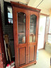 木格尚品美式复古乡村实木书柜玻璃门桃花心木书房自由组合落地书橱置物柜 【复古胡桃色】两门书柜 实拍图