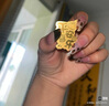 999足金2mg新款招财猫暴富黄金手机贴纸镀金创意金片礼物 平安喜乐 实拍图