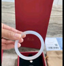 周六福白月光玉髓手镯宽条白透新中式国风送女友生日礼物 52mm  实拍图
