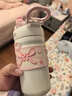 迪乐贝尔儿童保温杯带吸管婴儿保温杯宝宝水杯不锈钢学饮杯幼儿园卡通水壶 樱花熊猫【升级316L内胆】 490ml 实拍图