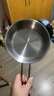 凌丰泼油小锅304不锈钢无涂层平底煎锅单人用油炸热油锅 【无盖】平底煎锅18cm 实拍图