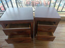 (工厂直销)实木床头柜中式卧室储物柜家用出租房用免安装床边柜 胡桃色【升级款】158 实拍图