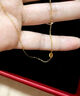 周六福（ZLF）  18k金项链女玫瑰金彩金项链O字素链女生 白-41+5cm（0.8-1g） 素链 实拍图