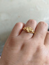千影珠宝黄金戒指女款9999足金年轻人素金真金饰品活口结婚首饰送妈妈 重约3.39-3.7g(含工费28) 实拍图