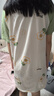 猫人睡衣女100%纯棉亲肤柔软连体睡裙家居服休闲宽松女士睡衣 清新花朵款 L 实拍图
