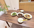 巨齐餐桌家用小户型轻奢简约现代桌子出租房用长方形饭桌餐饮商用桌椅 胡桃色(送货上门) 120cm 长 60cm宽 75cm高 单桌0 实拍图