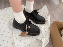马丁（DR.MARTENS）1461 Bex夏季气质通勤光面皮黑色小厚底皮鞋单鞋 黑色 38 实拍图