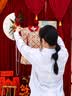 Shining Moment闪耀时刻 周岁礼服女宝宝女童衣服儿童旗袍夏季连衣裙短袖裙子 流彩唐韵-红袖添香旗袍连衣裙 90 （1-2岁） 实拍图