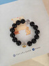 优格丽新年天然黑水晶手链黑色属水男女情侣手串水晶原石手串饰品马年 款式一 珠子大小14mm 实拍图