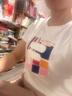 FILA 斐乐女装官方女士短袖T恤夏季休闲运动内搭t恤运动上衣 标准白-F11W118151F M （165/84A/M） 实拍图