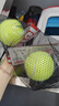 天龙（Teloon）网球带绳回弹初学训练习单人儿童成人自打弹力球无底座网球拍 带线网球（带绳）802C-1（三个） 实拍图