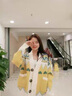 南叮雅格孕妇装秋冬季套装长袖针织开衫外套宽松遮肚上衣T恤两件套秋冬款 黄色开衫+小熊T恤+不加绒灰色裤 L115-130斤 实拍图
