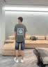 啄木鸟短裤男夏季薄款冰丝休闲宽松牛仔短裤青年2026新款直筒五分中裤 蓝灰色 31 （建议125-140斤） 实拍图