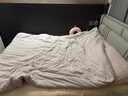 曼克顿（MANKEDUN）A类亲肤水洗棉床上四件套兔毛贴布绣卡通ins风床单被套三件套 咪咪小猫-嫩粉奶油黄 四件套1.8m 床单款 （被套200*230cm） 实拍图