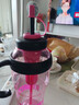 【京东物流】水杯冰霸吸管杯高颜值学生茶水分离大容量杯子 肚肚杯1个-玫红色 实拍图