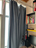 水星家纺窗帘遮光卧室全遮光布5A抗菌遮阳帘隔音简易挂钩式3.0x2.0米1片蓝 实拍图