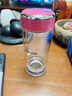 希诺双层玻璃杯家用办公水杯女高颜值过滤泡茶杯子XN-9331粉色 240mL 实拍图