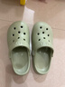 朴西海边沙滩可爱女士洞洞鞋eva厚底防滑包头增高情侣凉鞋男 抹茶绿 实拍图