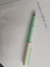 得力(deli)小圆台钢笔 学生钢笔EF尖(约0.38mm) 速干不易脏手 (1笔2晶蓝墨囊) 绿色笔身 实拍图