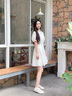 ZHR女士小白鞋女百搭真牛皮女鞋轻便透气学生休闲鞋子女 A67N 米灰37 实拍图