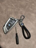 沃霆适用宝马汽车x5钥匙套5系530车x3x7x1男3系i3壳7系合金壳钥匙包扣 A款-银色+透明款（配绳扣） 实拍图