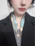 CHANEELR & KARITH丝巾长条护颈围脖新款珍珠磁吸扣衬衫领巾女复古百搭围巾新年礼物 【蓝色若叶】送母亲长辈生日礼物 实拍图