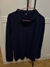 恒源祥100%纯棉长袖T恤男士翻领Polo休闲百搭上衣HJ155 藏青 190/104A  实拍图