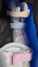 迪卡侬（DECATHLON）儿童硬壳四码可调节轮滑鞋初学者防崴脚溜冰鞋耐磨舒适轮滑鞋套装 游园兔三件套(鞋+超轻头盔+护具) 26 -29码三个轮子(脚长16.5-18.5cm) 实拍图