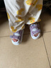 G.duck小黄鸭夏季0-1-6岁凉鞋软底韩版凉鞋包头男女童宝宝学步防滑软底 紫色 17码 内长13.5cm 实拍图