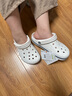 卡骆驰crocs洞洞鞋贝雅卡骆班轻便耐磨一脚蹬休闲鞋|205089 白/深蓝-126 37 /38(230mm) 实拍图
