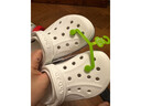 卡骆驰crocs洞洞鞋贝雅卡骆班轻便耐磨一脚蹬休闲鞋|205089 白/深蓝-126 40 (250mm) 实拍图