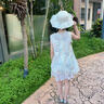 La Chapelle拉夏贝尔女童连衣裙2025新品洋气儿童夏装公主裙宝宝碎花背心裙子 米色 送帽子 160 建议身高151-160cm 实拍图
