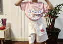 真维斯女童夏装套装2025年儿童夏季短袖t恤短裤两件套网红女孩运动衣服 实拍图