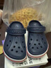 crocs卡骆驰洞洞鞋贝雅卡骆班轻便耐磨一脚蹬休闲鞋|205089 深蓝/辣椒红-4CC 41 /42(260mm) 实拍图