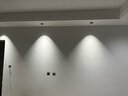 至御小山丘射灯cob全光谱深防眩7W嵌入式客厅洗墙卧室筒灯无主灯5550 外白内黑7W-4000K（开孔75mm） 白色款 实拍图