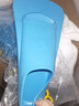 英发（YINGFA）脚蹼游泳训练短脚蹼浮潜自由泳儿童脚蹼脚掌成人潜水专业蛙鞋 淡蓝色 M（40-42码） 实拍图