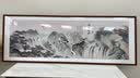 墨派新中式客厅装饰画沙发背景墙挂画办公室山水画横幅手绘国画壁画 流水生财 160*60cm/实木框+喷绘(适合2.0米沙发) 实木边框 实拍图