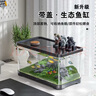 阔庭（KUOTING）鱼缸桌面透明生态鱼缸客厅水族箱黑色 实拍图