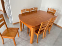 实木餐桌椅组合伸缩折叠现代简约家用小户型吃饭桌子方圆两用餐桌 【一桌八椅】颜色下单备注 1.38米 实拍图