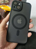 雅思恋 【强力磁吸充电】全包肤感磨砂黑适用iPhone17手机壳苹果手机保护壳MagSafe磁吸超薄渐变 黑色 【简约高级，镜头全包】 iPhone 14 实拍图