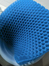 夏季透气蜂窝凝胶坐垫凉垫椅垫学生坐垫久坐垫家用防滑软垫钓鱼垫 蓝色 42*37*6cm裸垫 实拍图