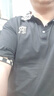 轩莱雅 夏季冰丝翻领短袖t恤男士小蜜蜂刺绣有冰感polo上衣潮流休闲男装  P0089【黑色】 5XL 【建议175-195斤】 实拍图