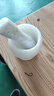 onlycook天然大理石捣蒜器家用老式石臼捣药研磨器手动压蒜打蒜泥-白色 实拍图
