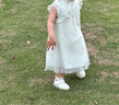 戴维贝拉（DAVE＆BELLA）唐装中国风旗袍儿童汉服女童夏季裙子夏装连衣裙宝宝薄款古装服装 灰绿DB2221771-N 100 cm（建议身高90-100cm） 实拍图
