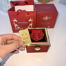 Para Ella永生花旋转花盒惊喜生日礼物女求婚创意足金高级毕业老婆首饰盒 实拍图